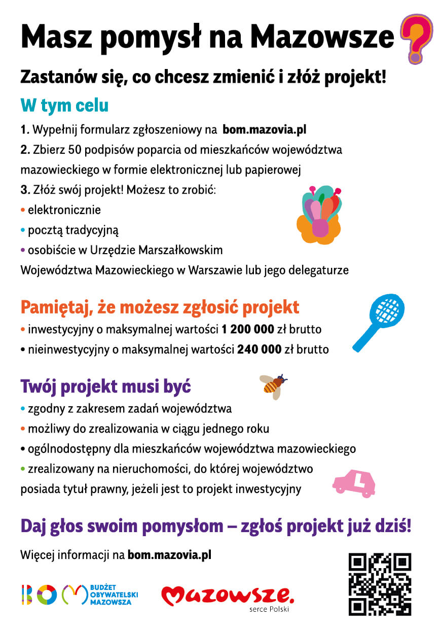 ulotka budżetu obywatelskiego mazowsza