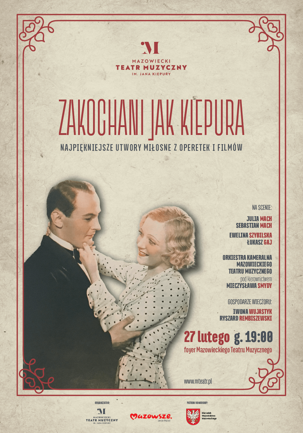 plakat kobieta i mężczyzna na starym zdjęciu