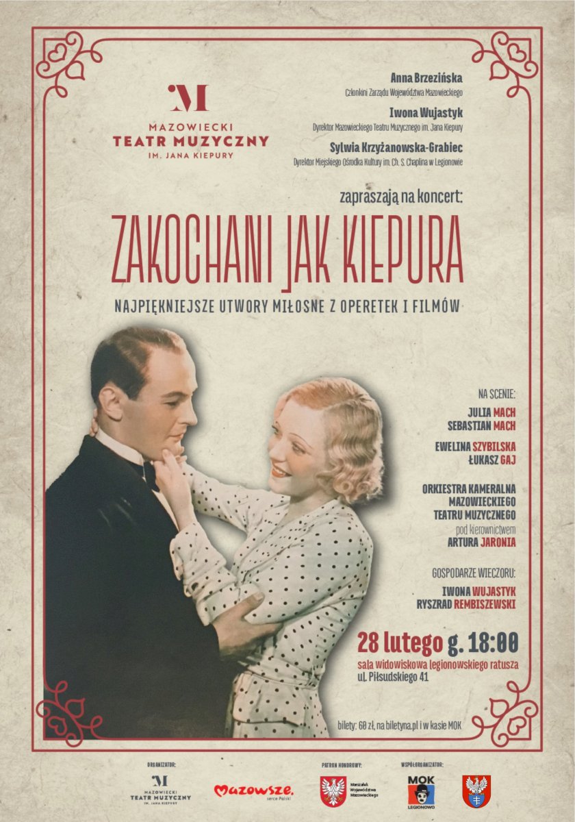 plakat koncertu zdjęcie kobiety i mężczyzny
