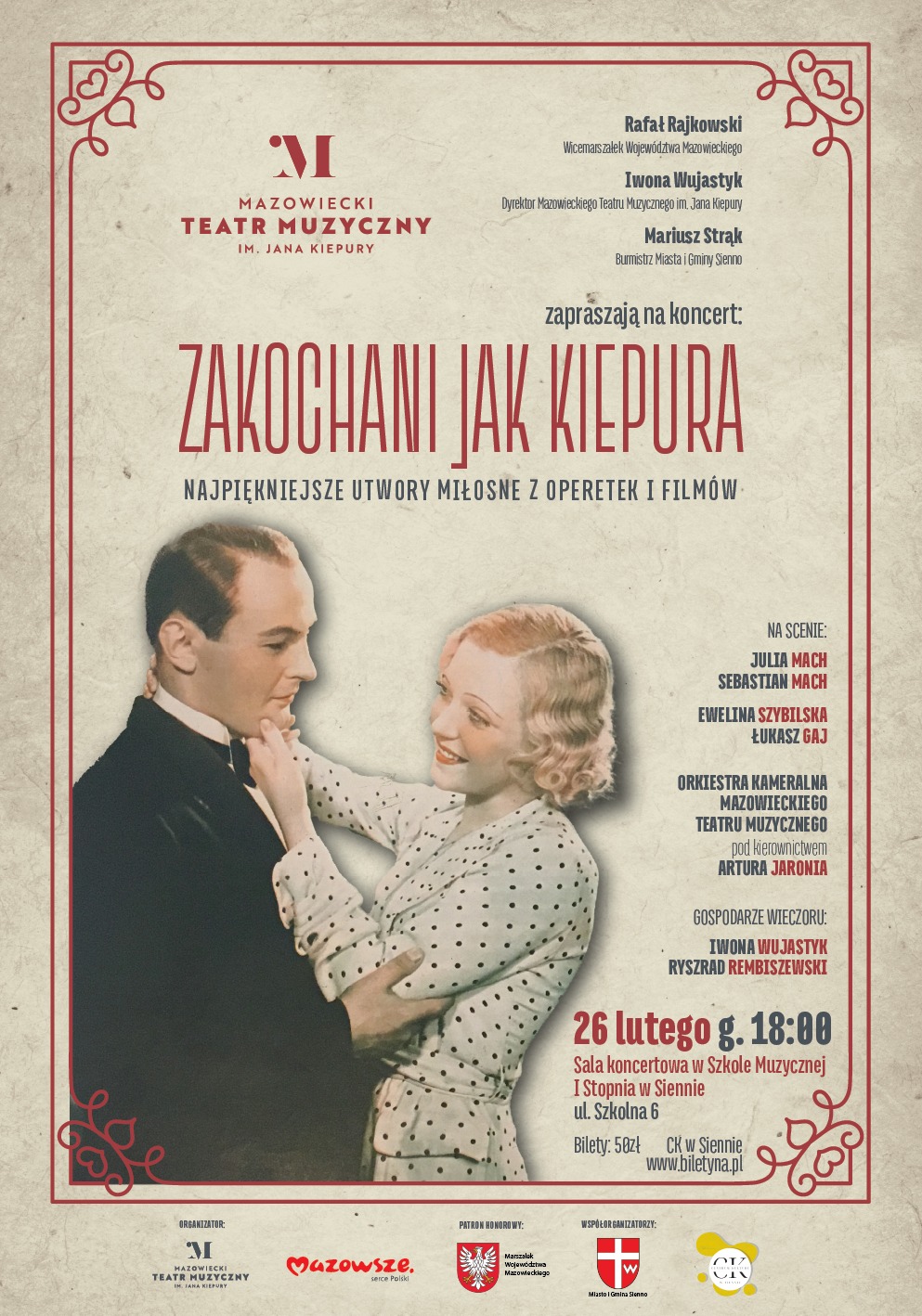 plakat koncertu zdjęcie kobiety i mężczyzny